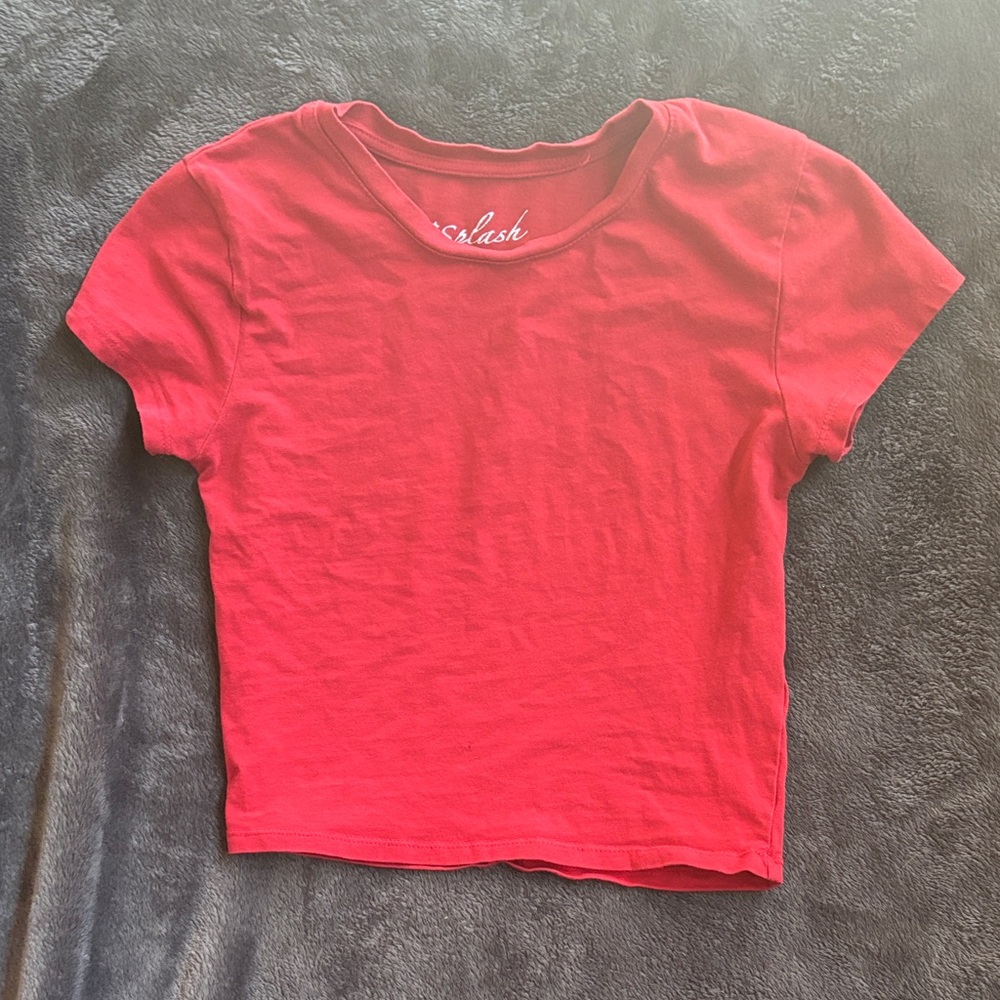 Splash Red Crop Top